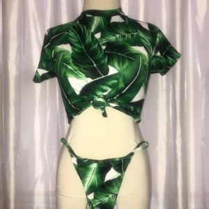 Green bathing suit